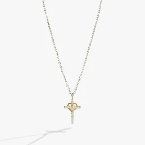 Heart Cross Necklace