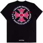 red and black chrome hearts shirt