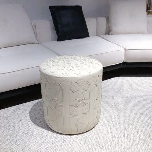 Chrome Hearts Cross White Stool